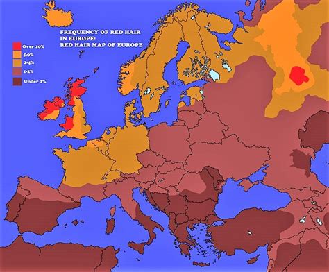 red hair map